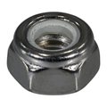 Midwest Fastener Nylon Insert Lock Nut, M6-1.00, Steel, Class 8, Chrome Plated, 10 PK 74571